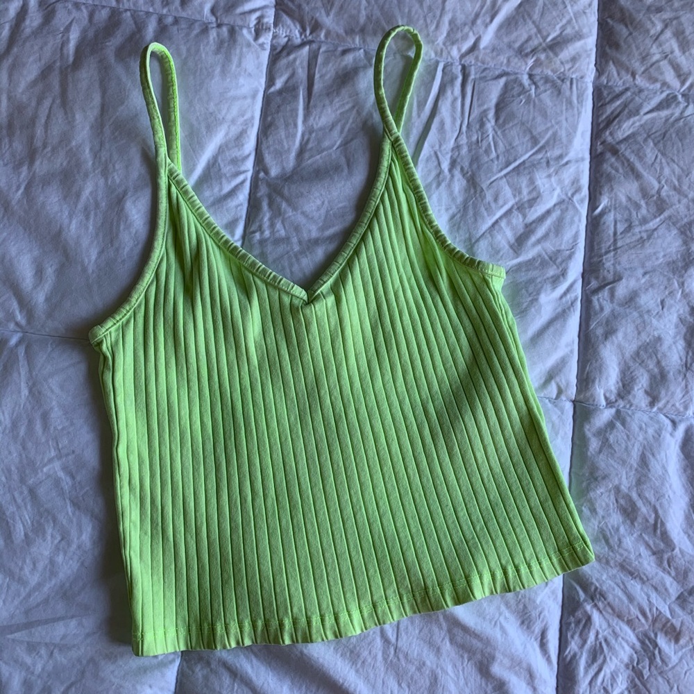 H&M neon green tank top NEVER WORN